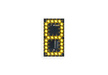 art.0430-1262 FAV.A504 elec. board, digit 8, YELLOW LEDs, H.9cm